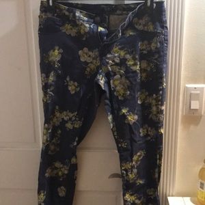 Floral jeans